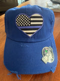Blue line heart