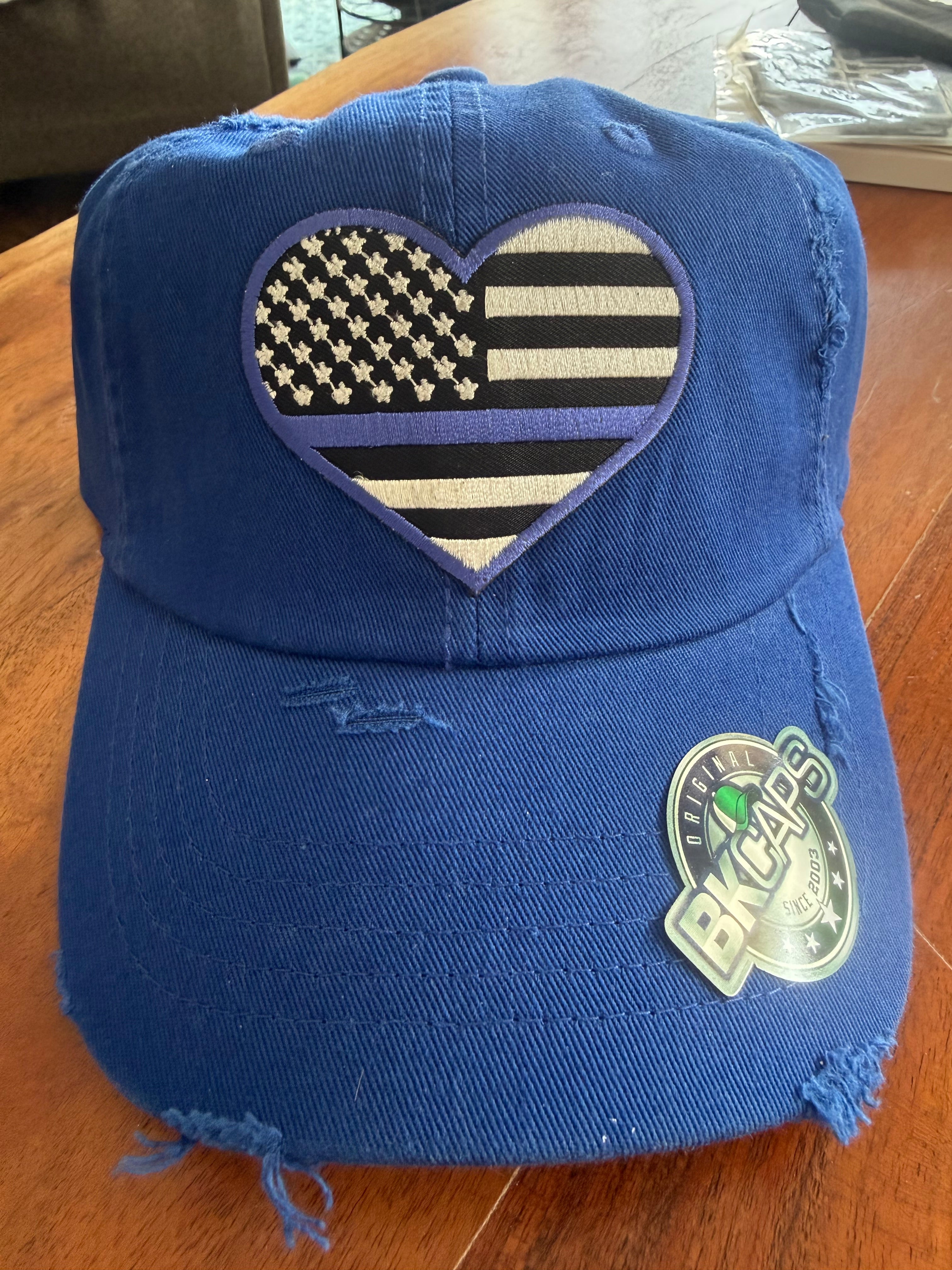 Blue line heart