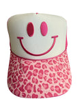 Smiley face w pink leopard bill