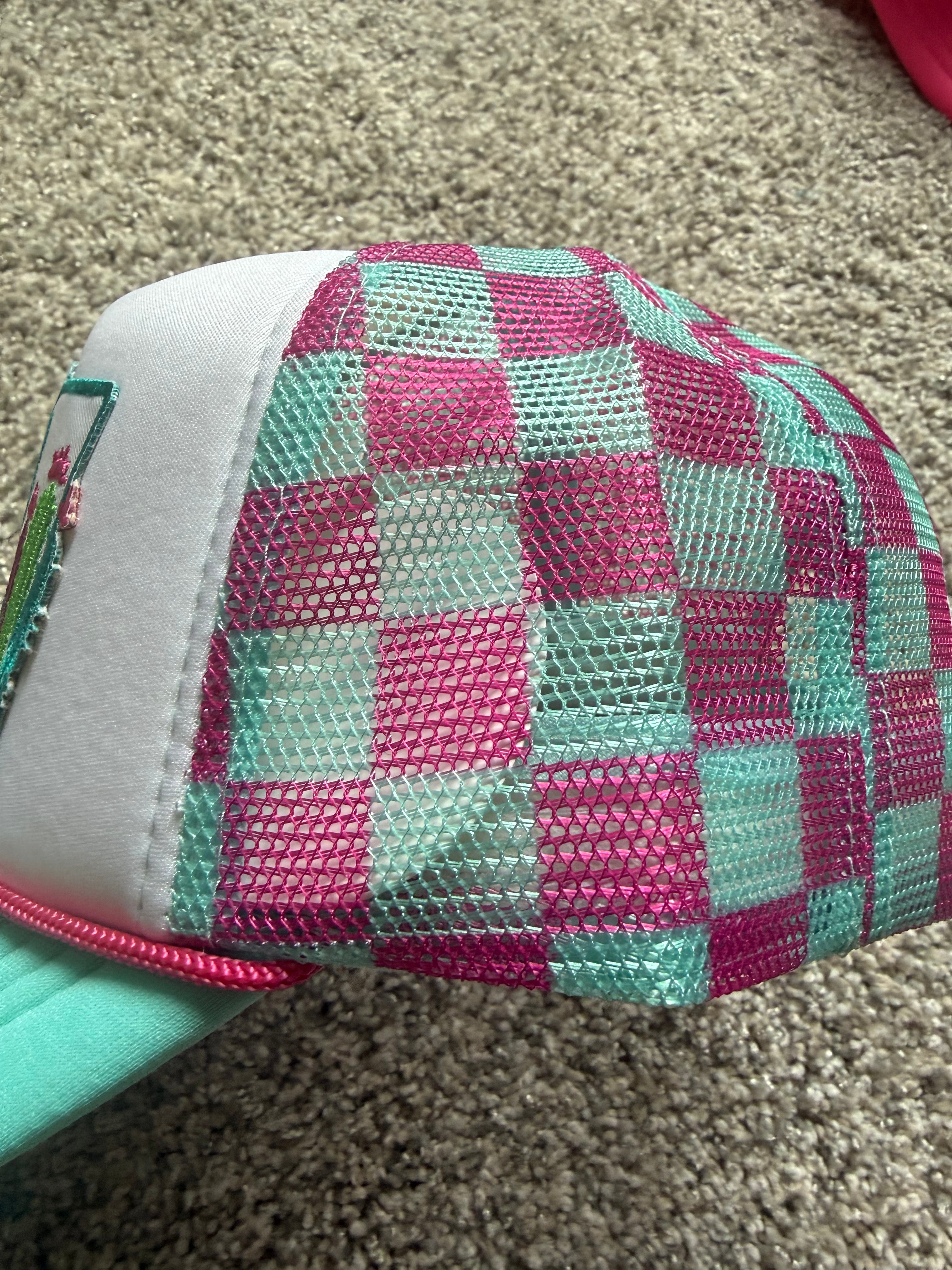 Bright Cactus trucker hat