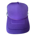 Purple checkered trucker blanks