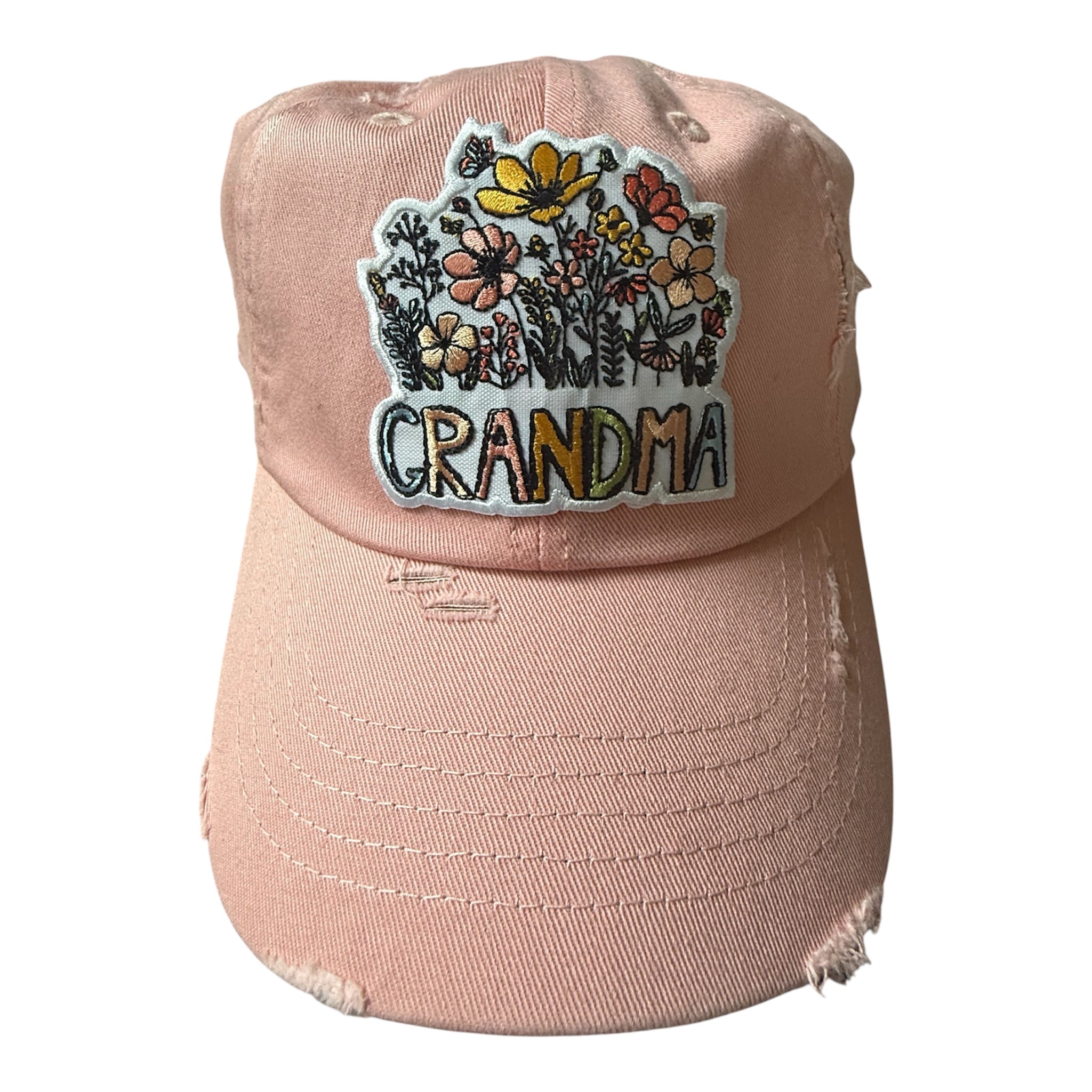 Grandma distressed dad hat