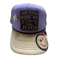 Coffee and Jesus printed mesh