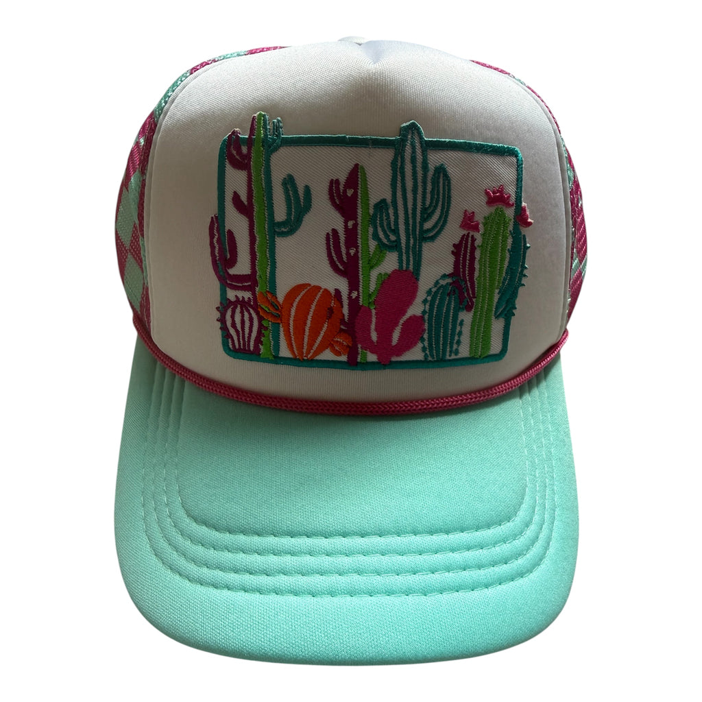 Bright Cactus trucker hat