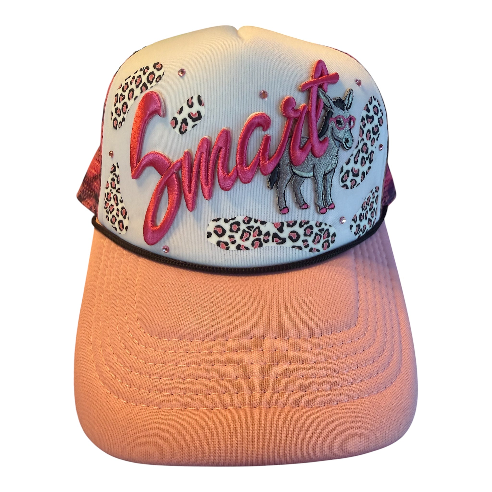 Smart A leopard trucker hat