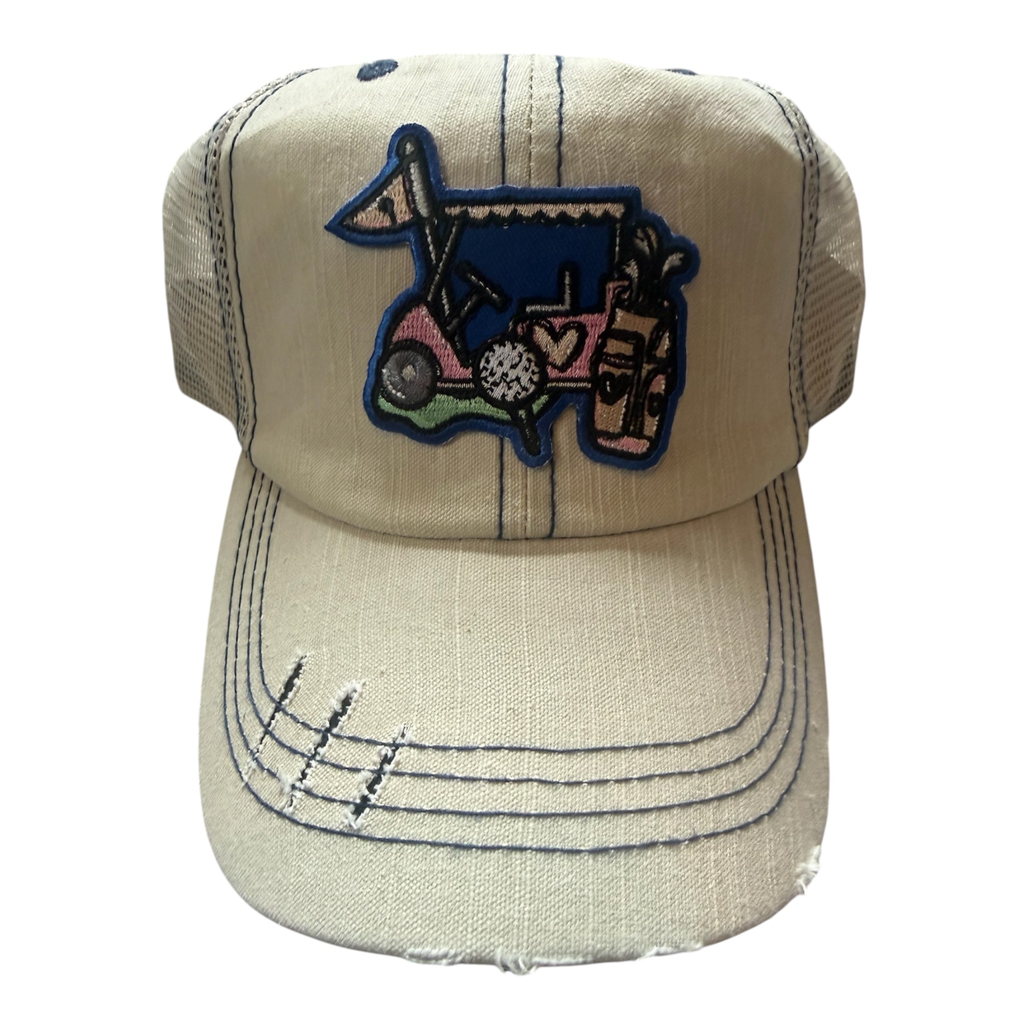 Golf cart trucker dad hat