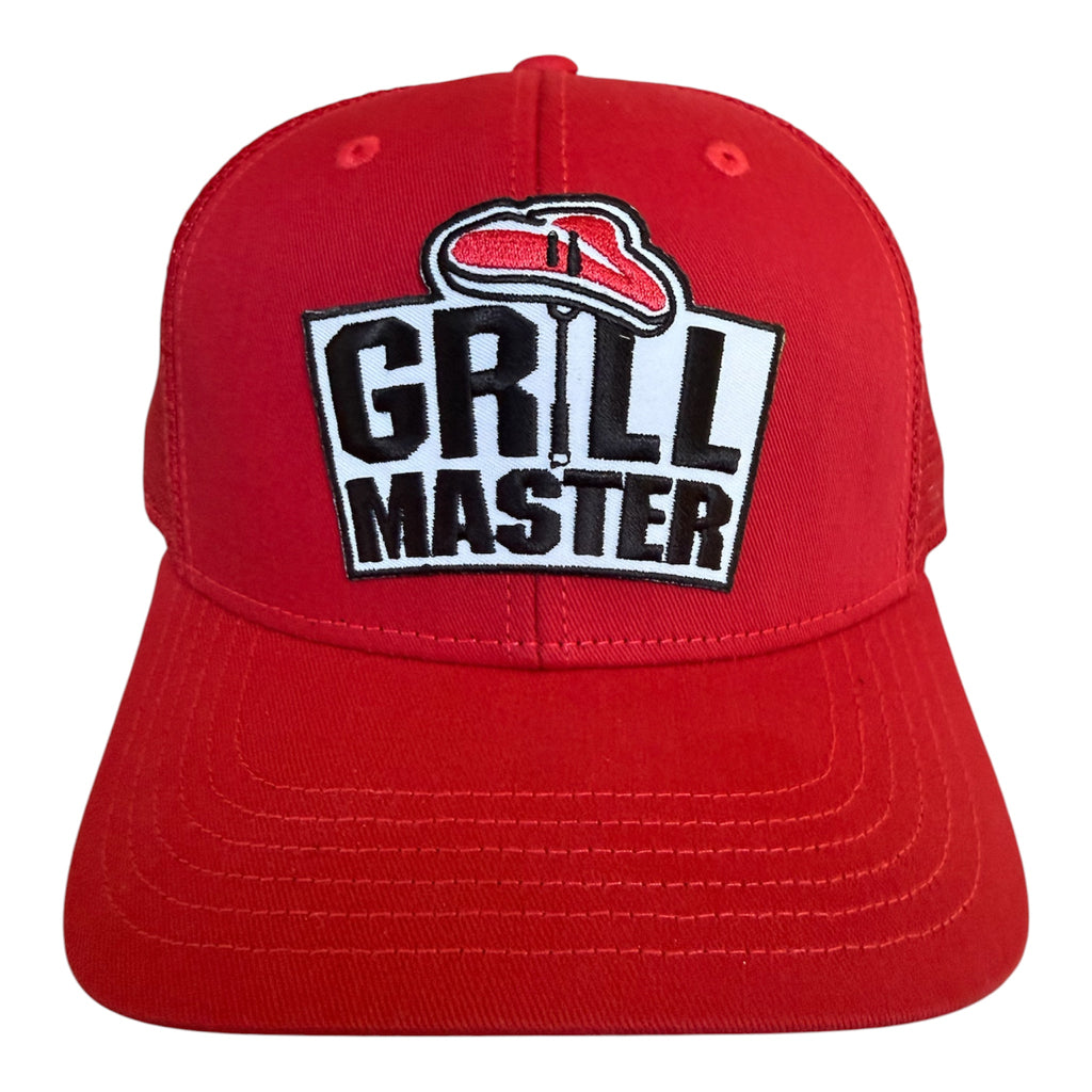 Grill Master red baseball hat