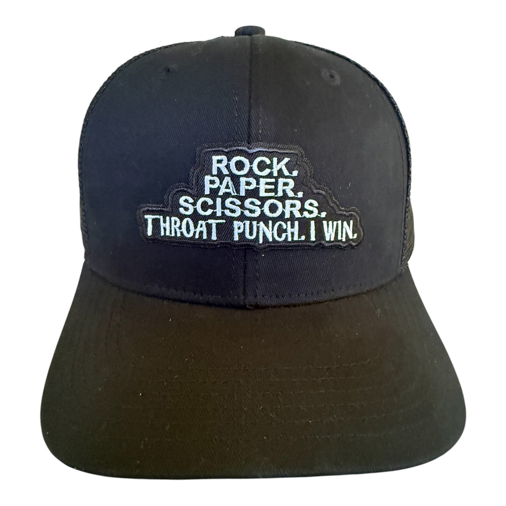 Rock, paper, scissors baseball hat