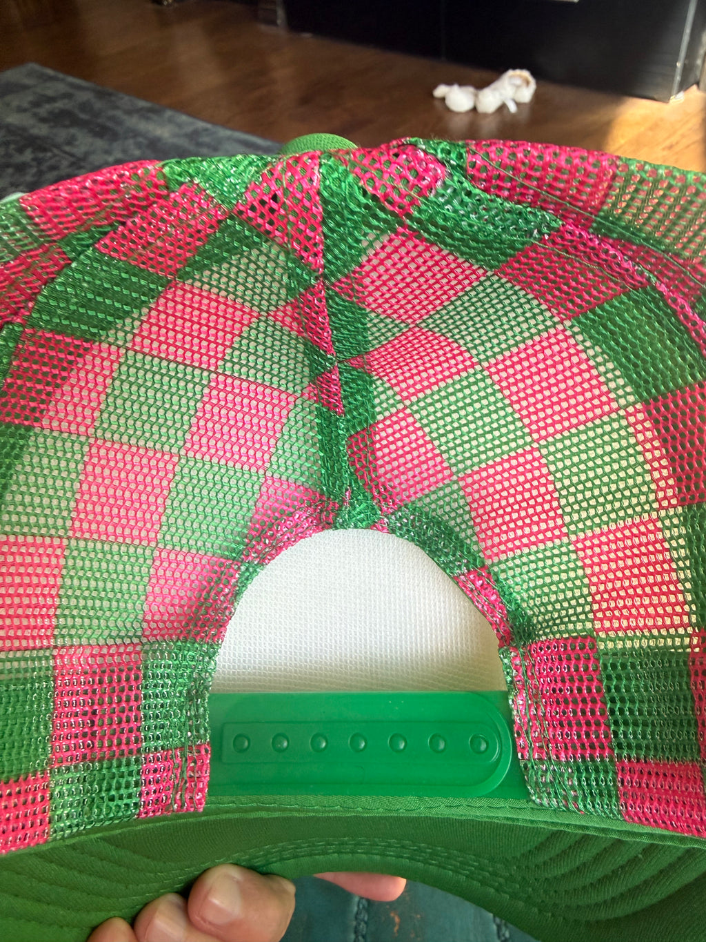 Lake Life checkered trucker hat