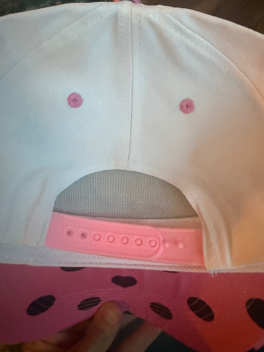 Give Grace polka dot canvas trucker hat