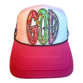 GOD is good checkered trucker hat
