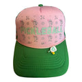 Pickleball green and pink checkered mesh with charm