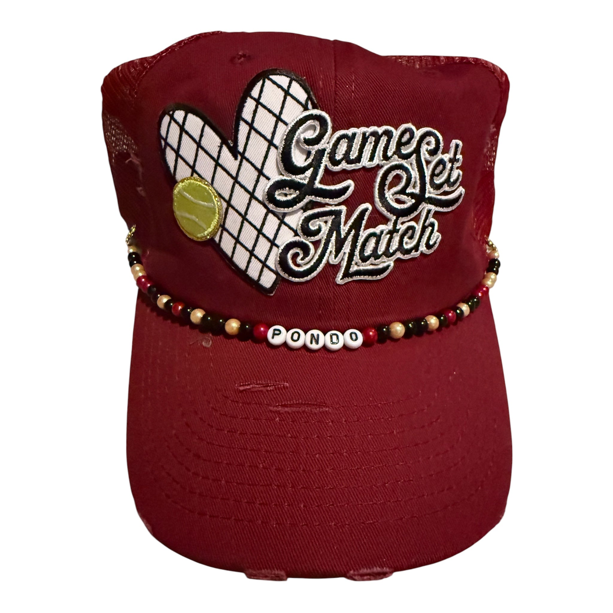Game set match baseball trucker with Pondo chain
