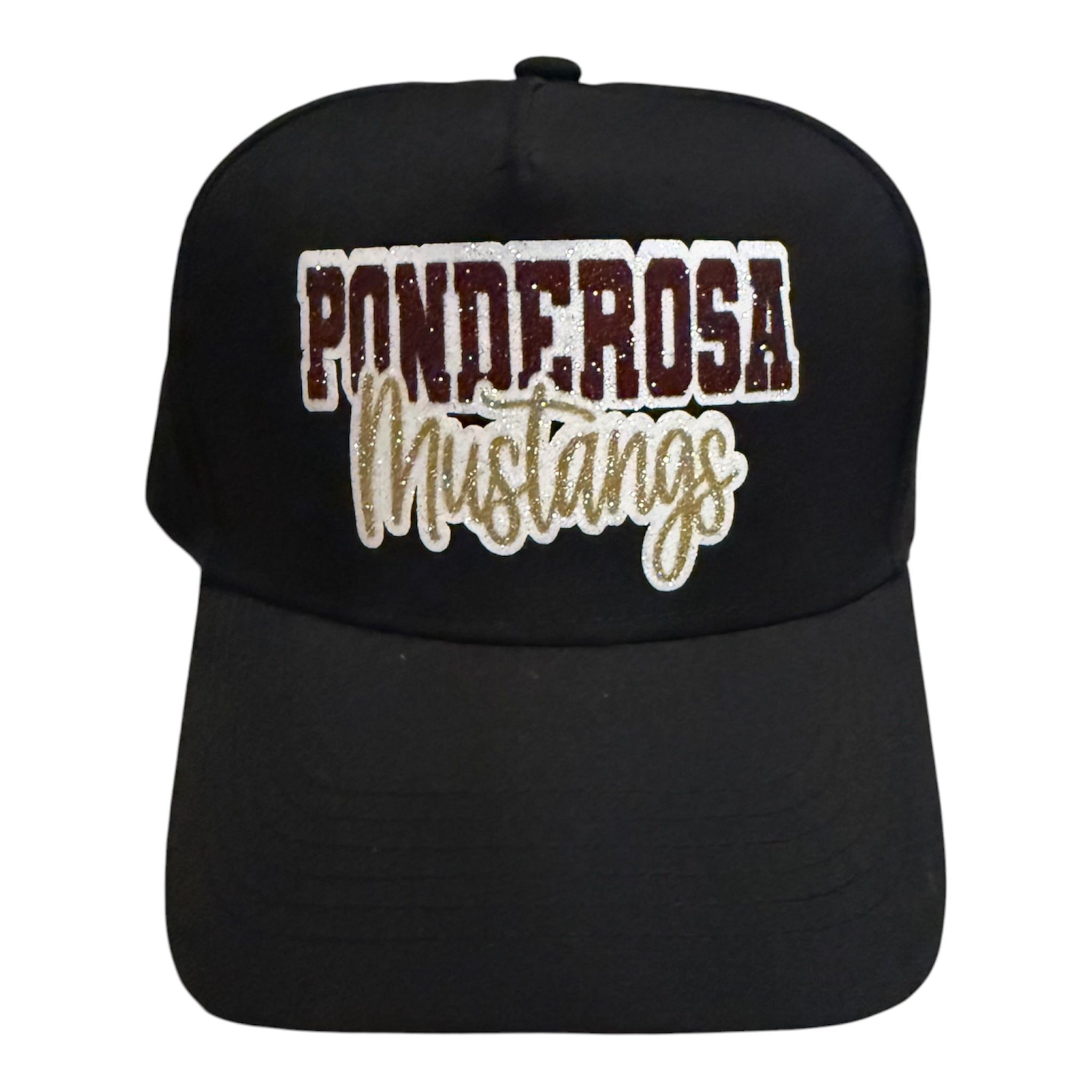 Pondo Mustangs black Trucker baseball hat