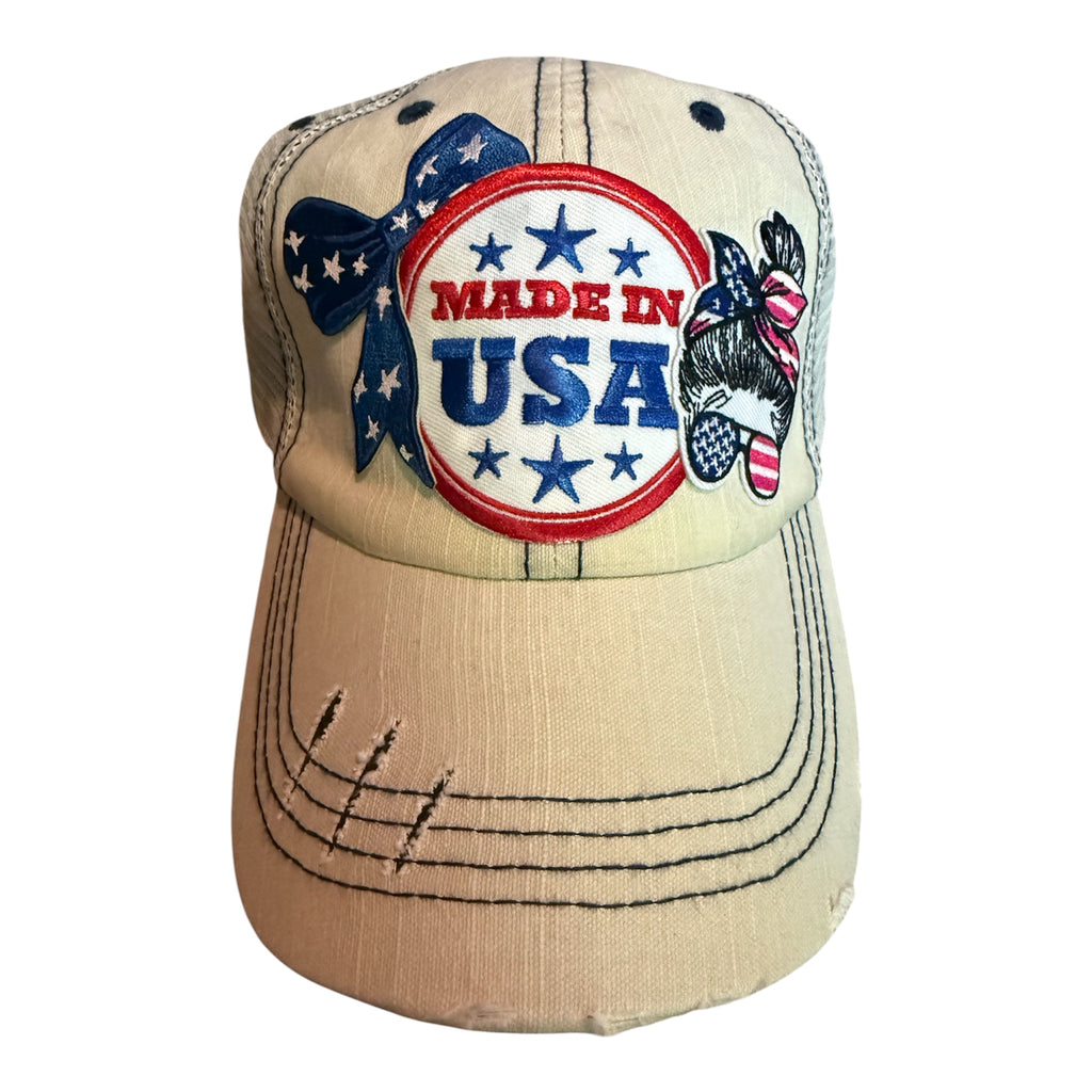 Made in the USA trucker baseball hat