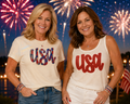 USA sequined shirts and tanks