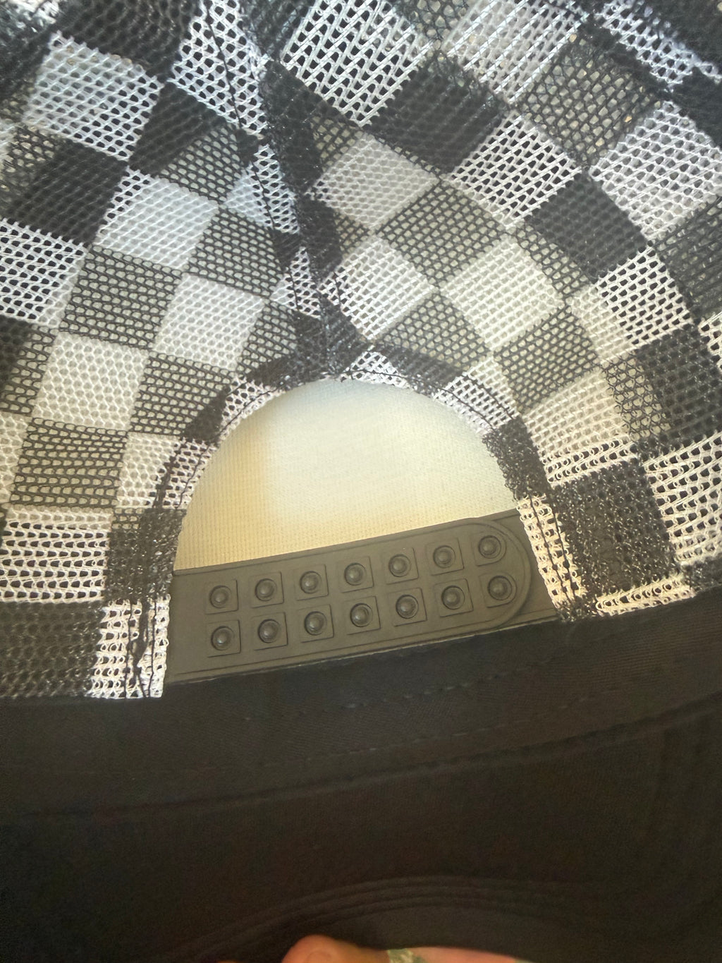 SHHHHut the… checkered trucker hat