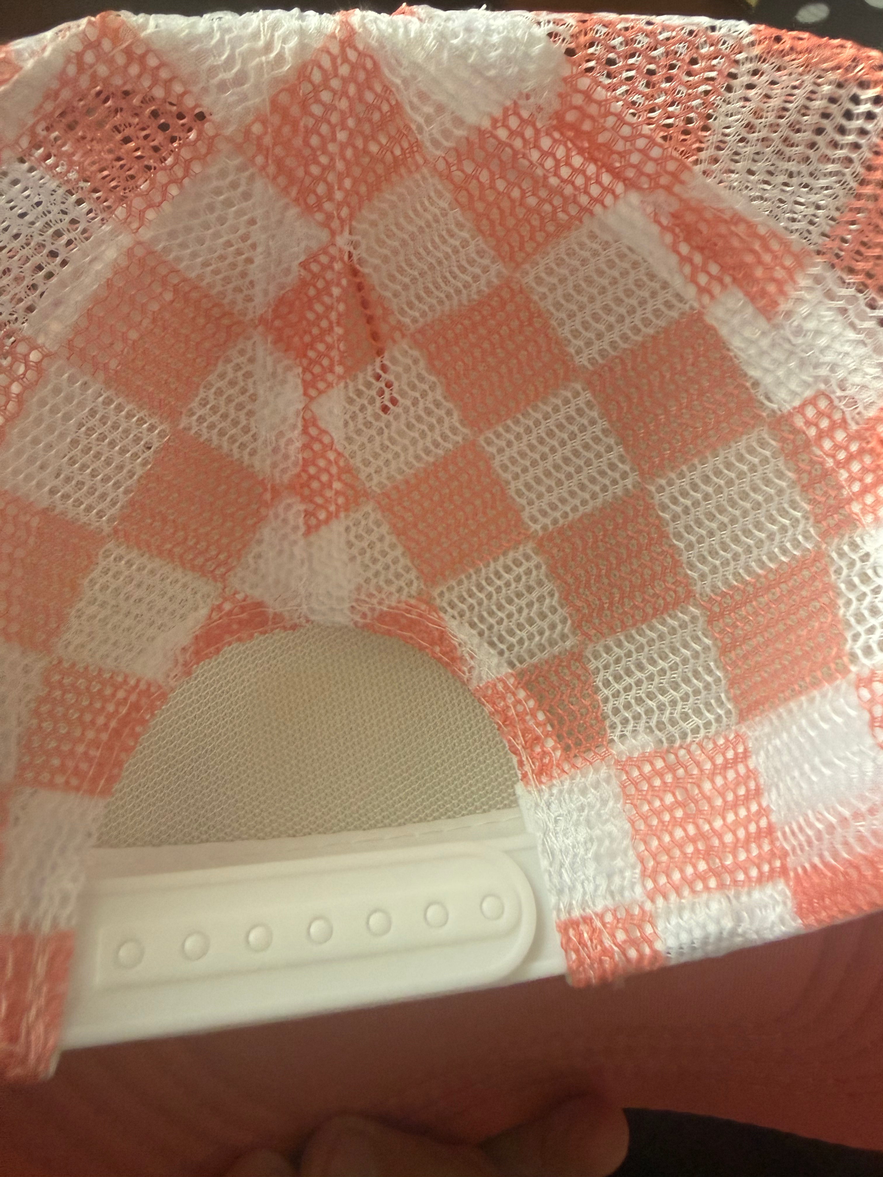 Coastal checkered trucker hat with bling