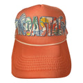 Coastal checkered trucker hat with bling
