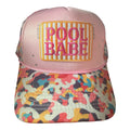 Pool Babe colorful printed trucker hat