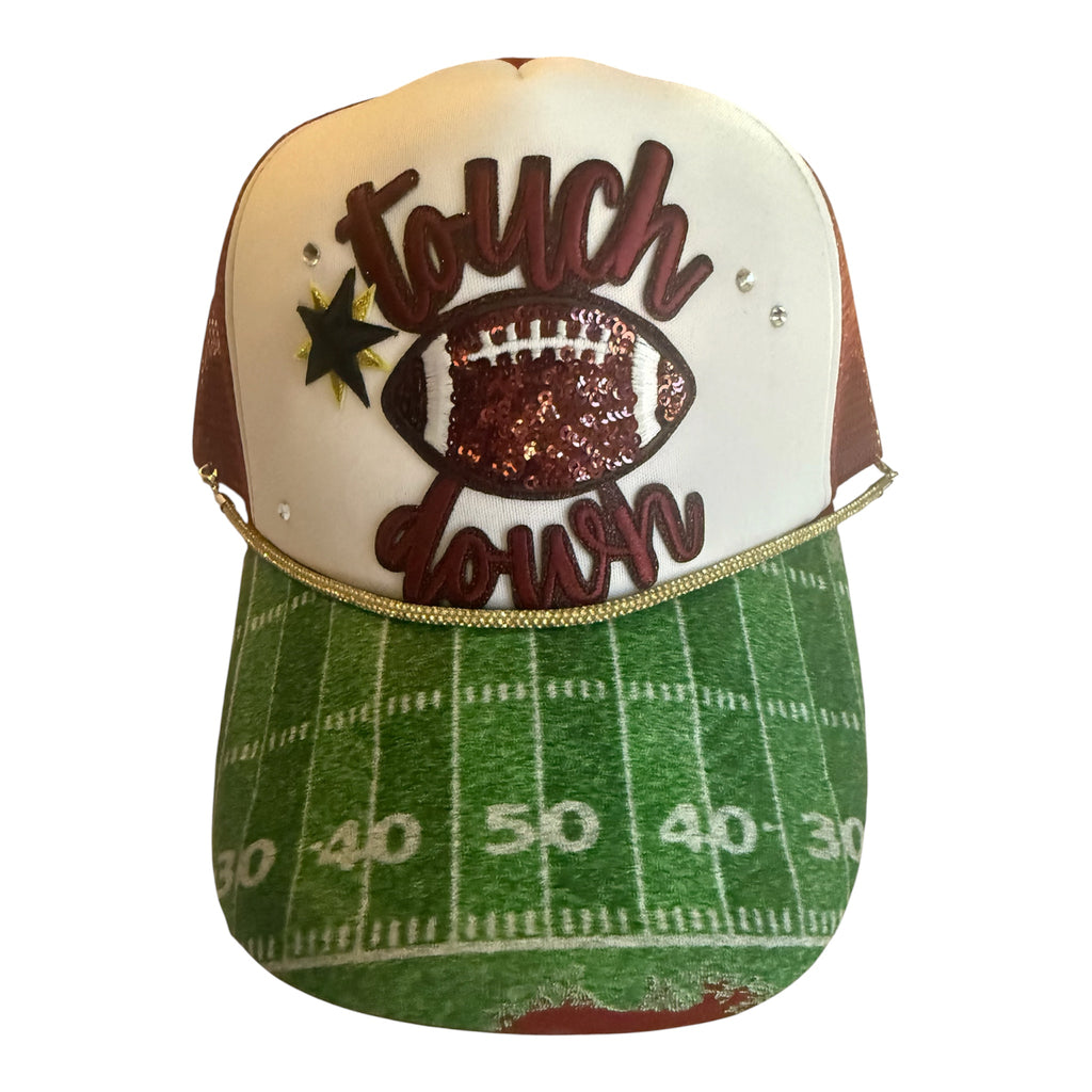 Touchdown trucker hat with printed bill