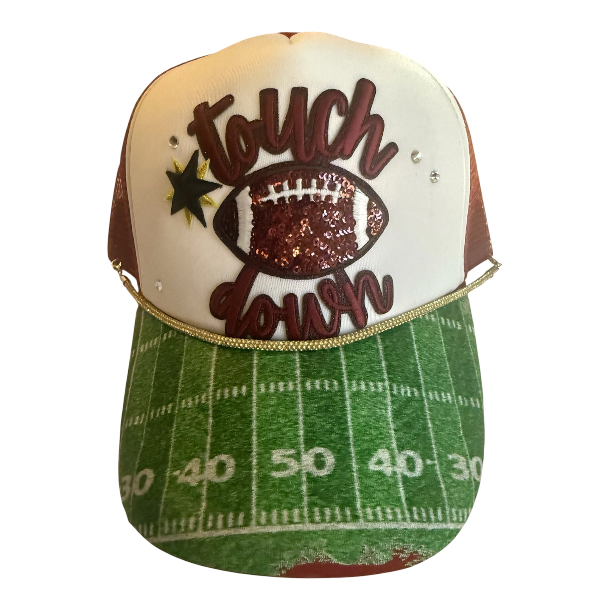 Touchdown trucker hat with printed bill