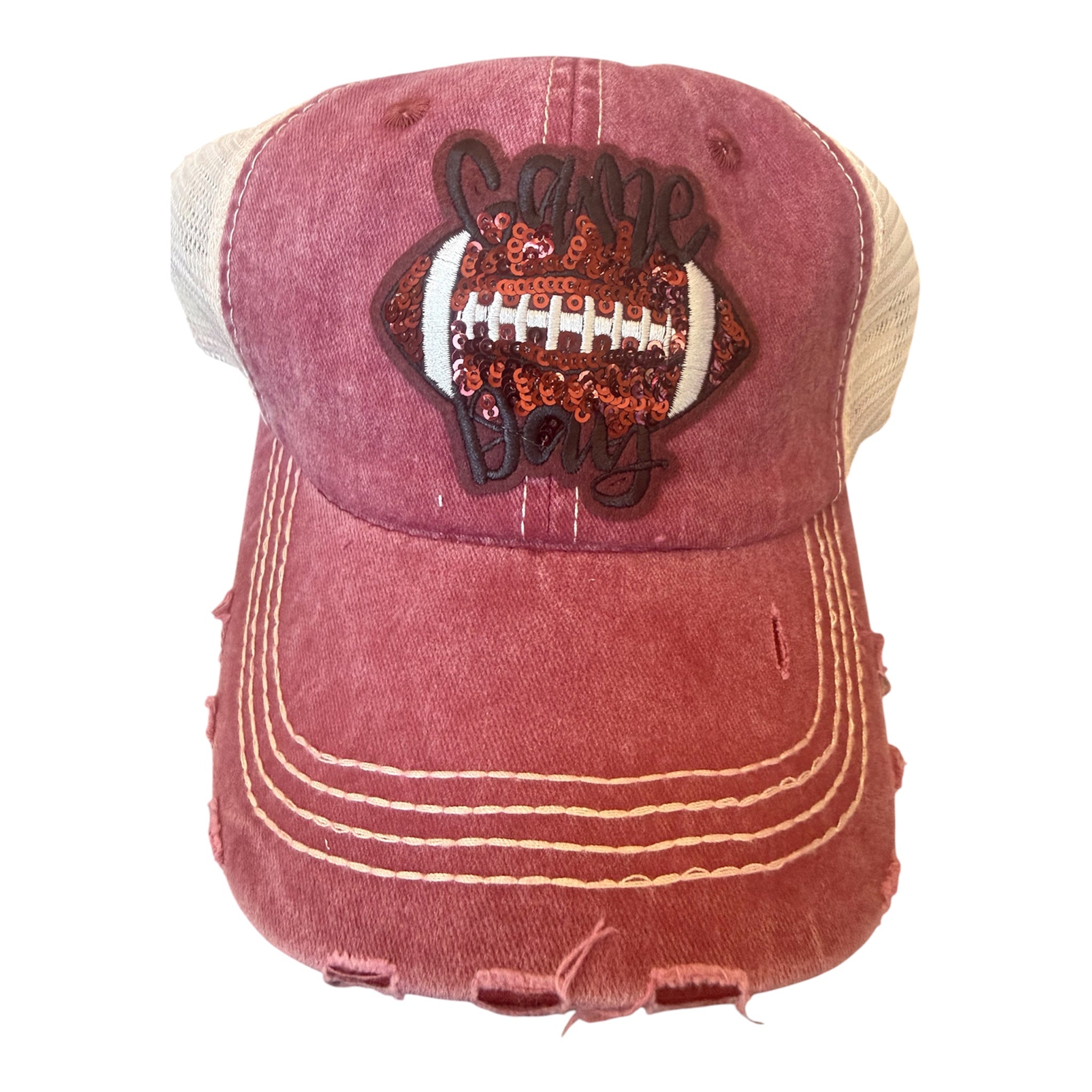 Game Day football trucker dad hat w mesh