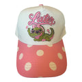 Later Gator pink polka dot canvas hat