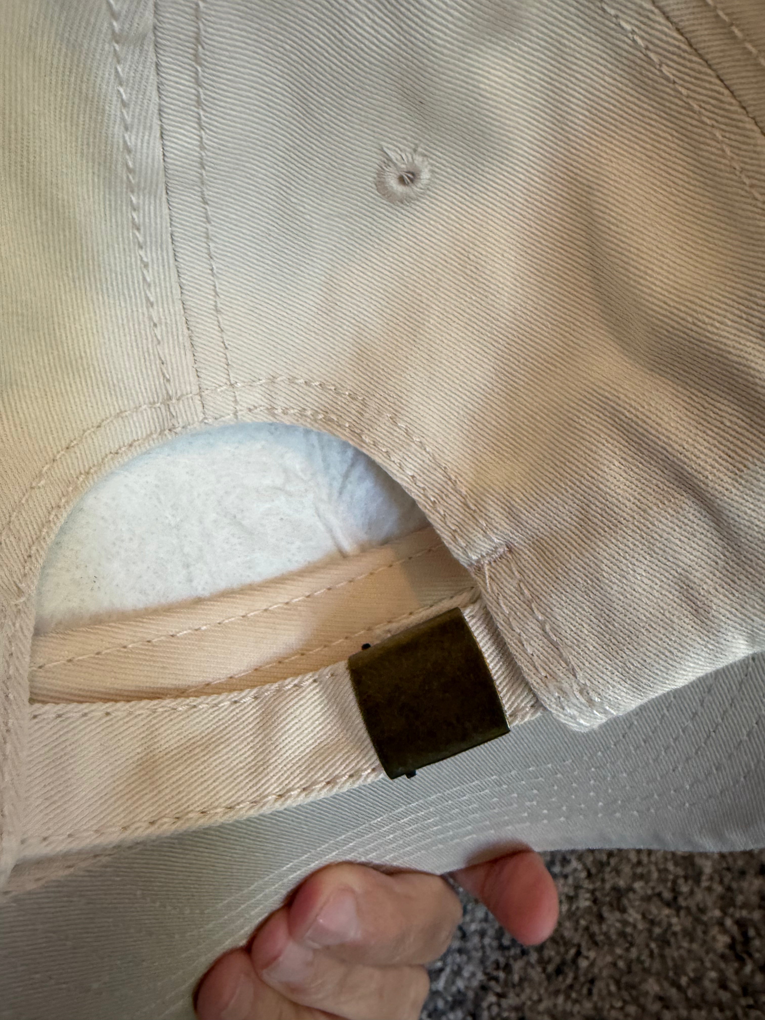 Sparks Vb cream color dad hat with circle patch