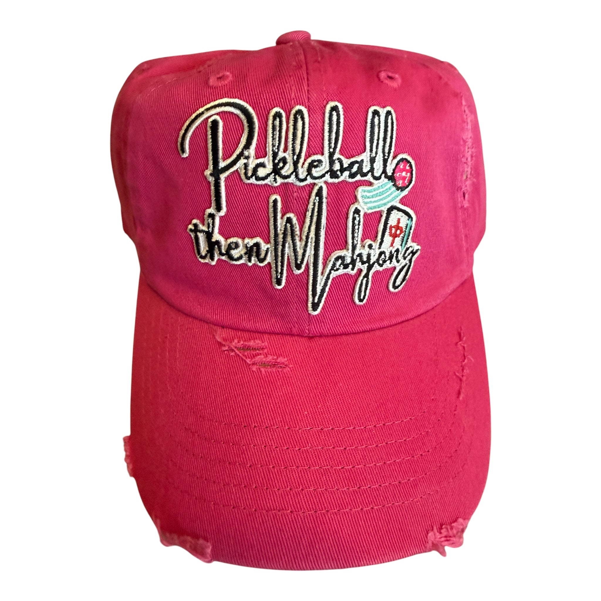 Pickleball then Mahjong dad hat