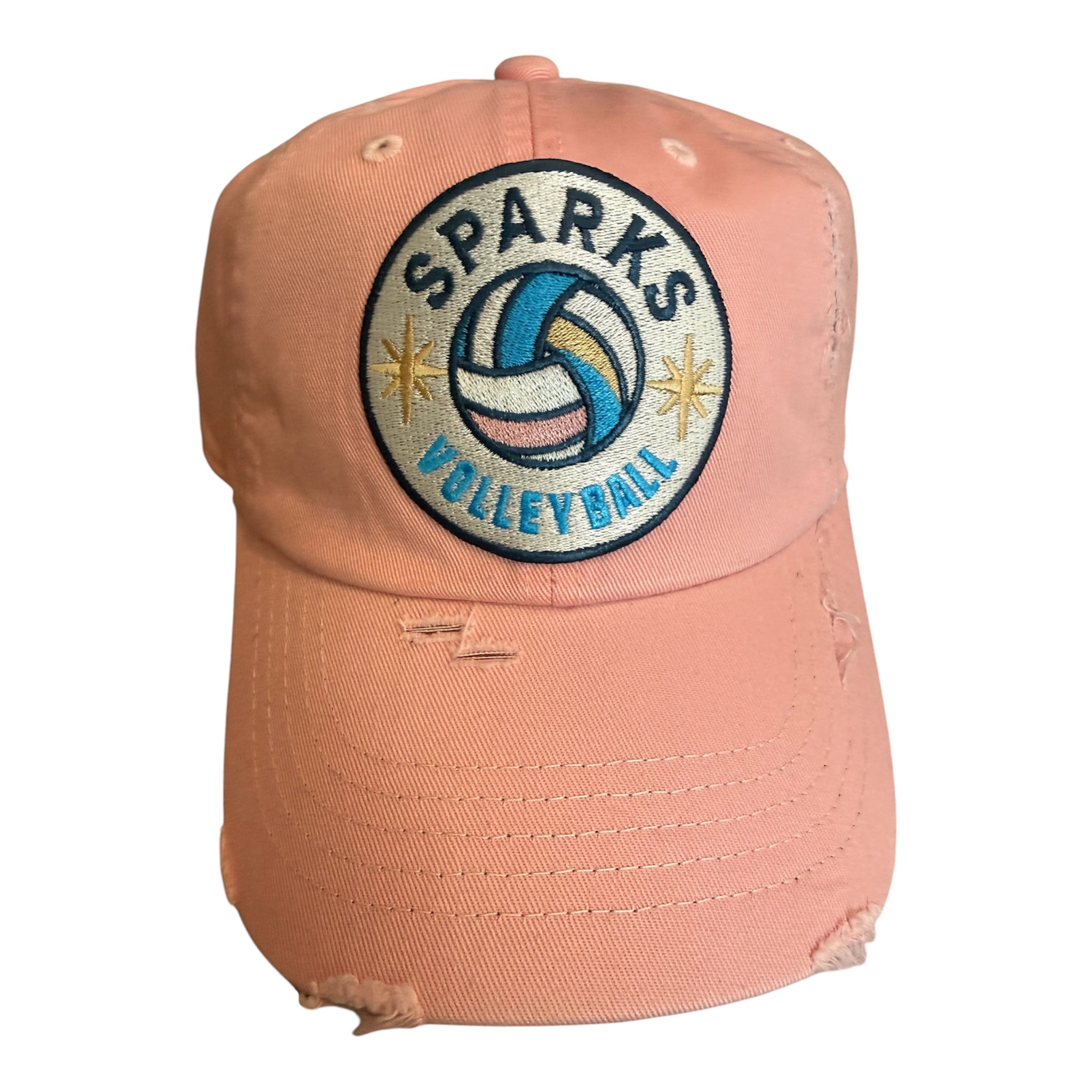 Sparks Vb dusty rose color dad hat with circle patch