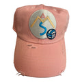 Sparks Vb dusty rose dad hat with logo and volleyball patch