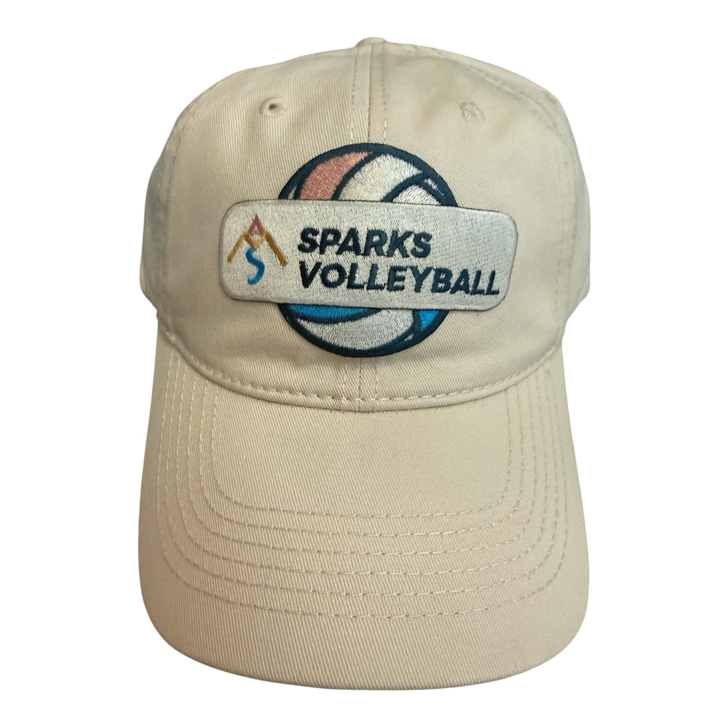Sparks Vb cream dad hat with patches