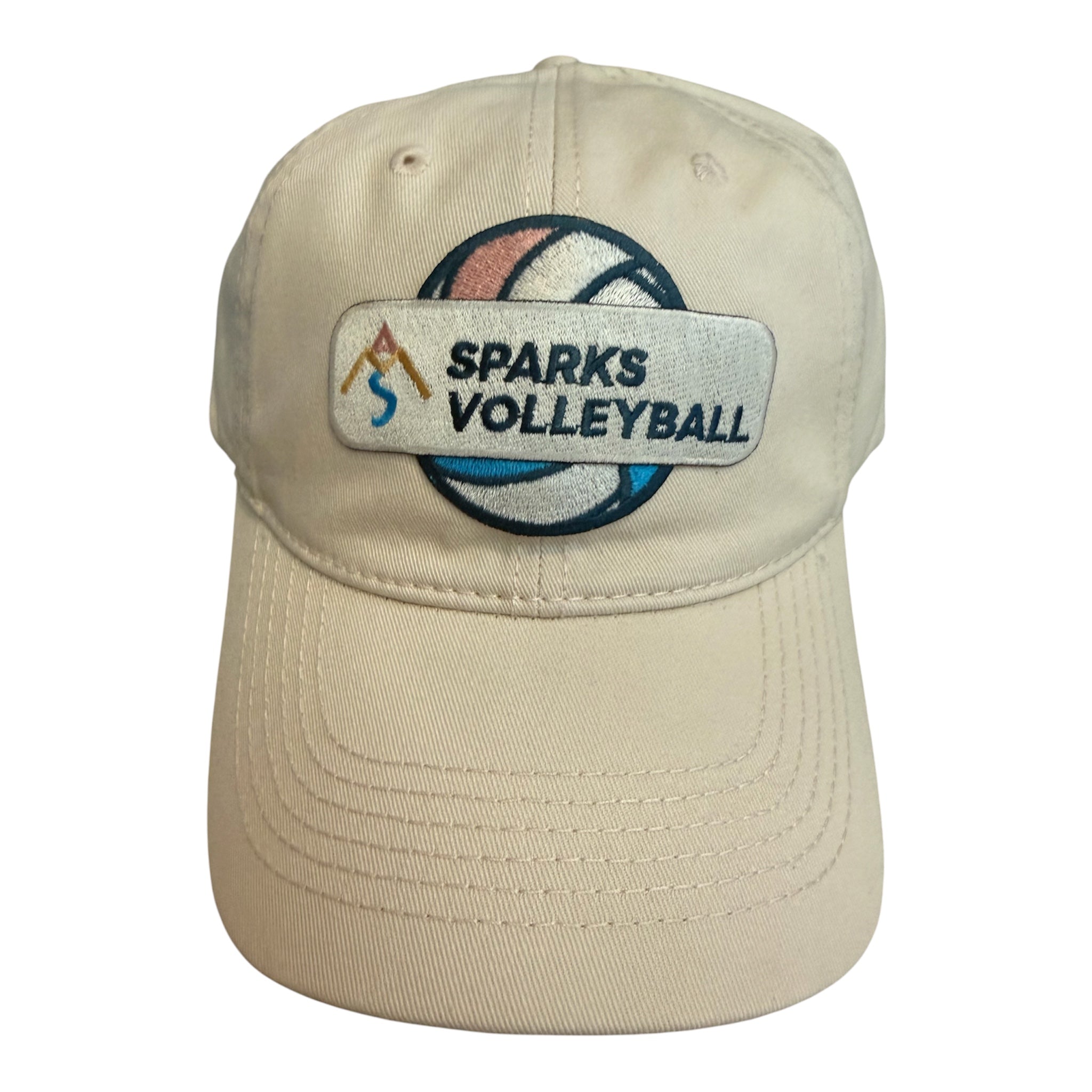Sparks Vb cream dad hat with patches