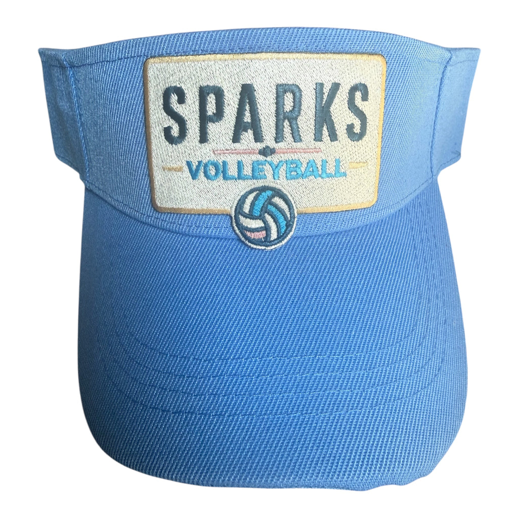Sparks Vb visor- Columbia blue with patch