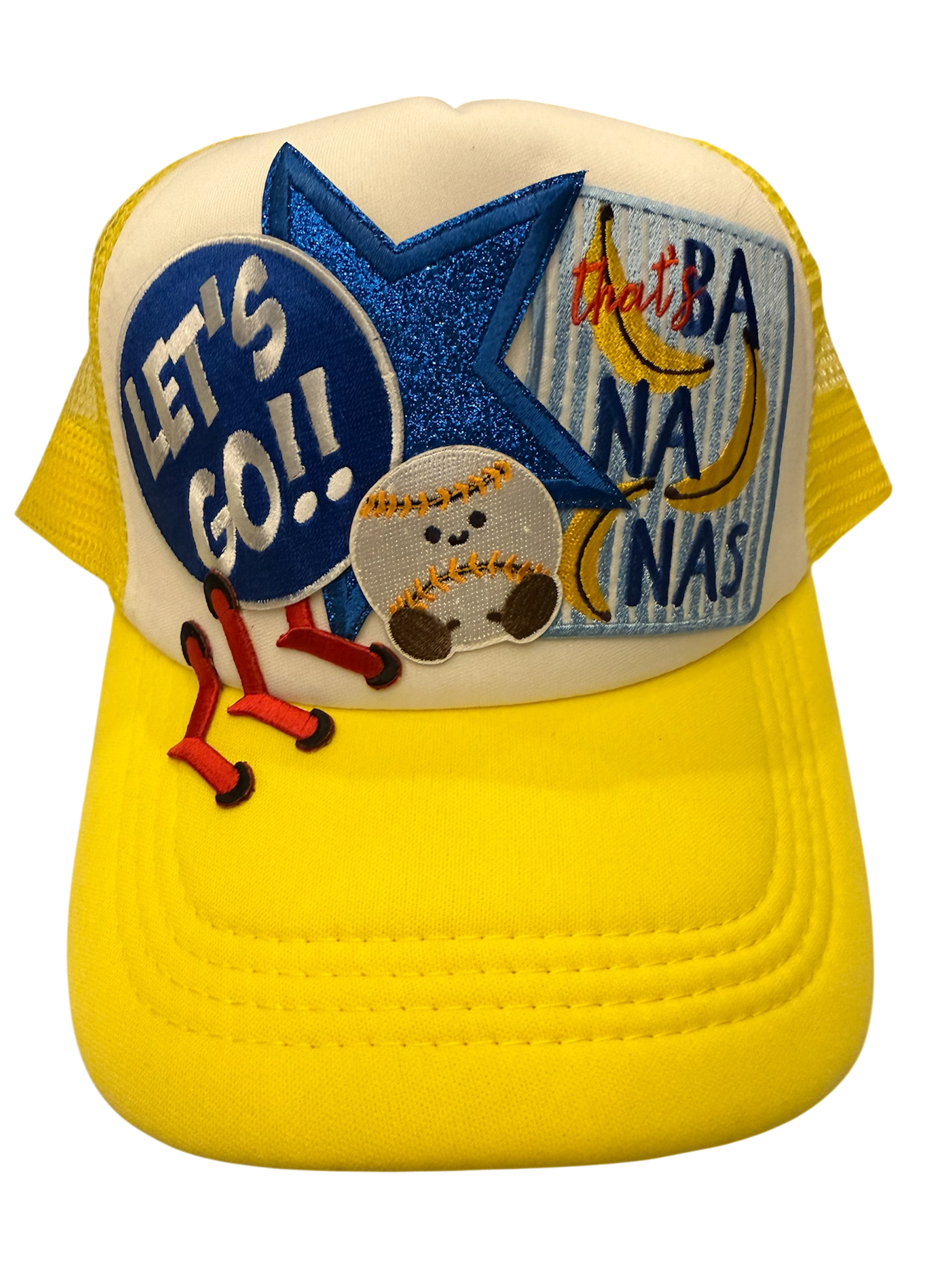 Let’s go! bananas baseball trucker hat