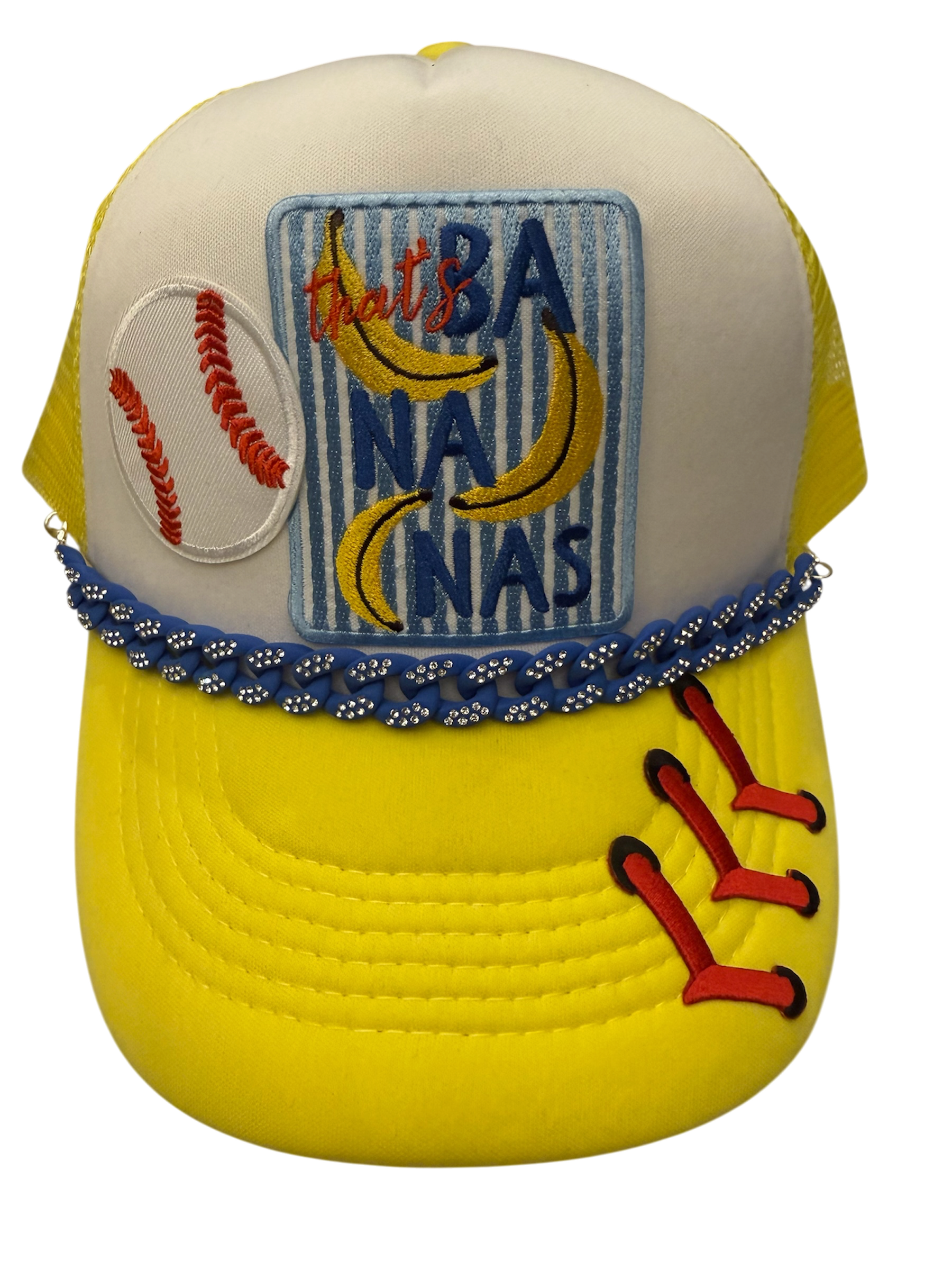 This is Bananas foam yellow trucker